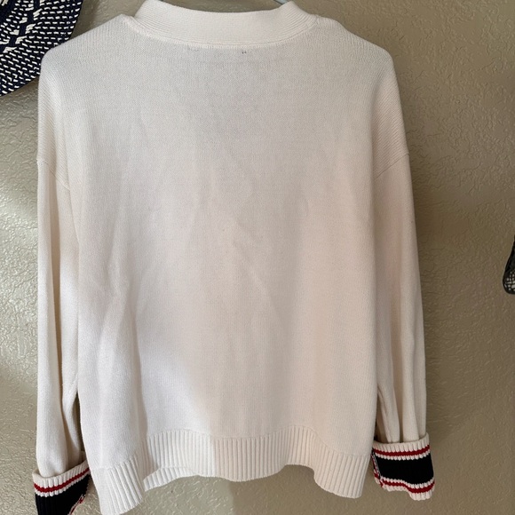 Tommy Hilfiger Women's White Cable Knit Cardigan - Picture 2 of 6